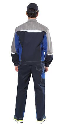 Куртка СИРИУС-ФАВОРИТ-МЕГА-РОСС летняя синяя с васильковым и серым, с СОП, фото 2