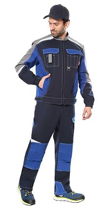 Куртка СИРИУС-ФАВОРИТ-МЕГА-РОСС летняя синяя с васильковым и серым, с СОП, фото 2