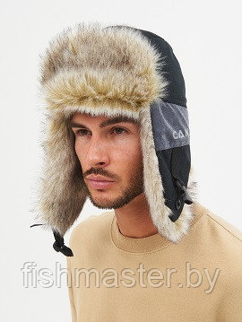 Шапка ушанка зимняя HUNTSMAN Канада Серый/Черный Finlandia