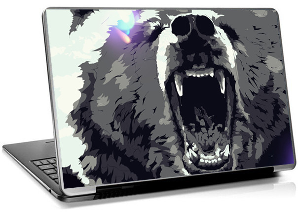 Наклейка на ноутбук «Медвежья пасть»