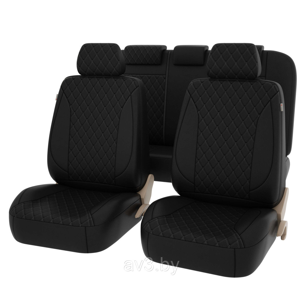 Чехлы на сиденья универсальные легк. авто: Graf Next Черный Ромб ...