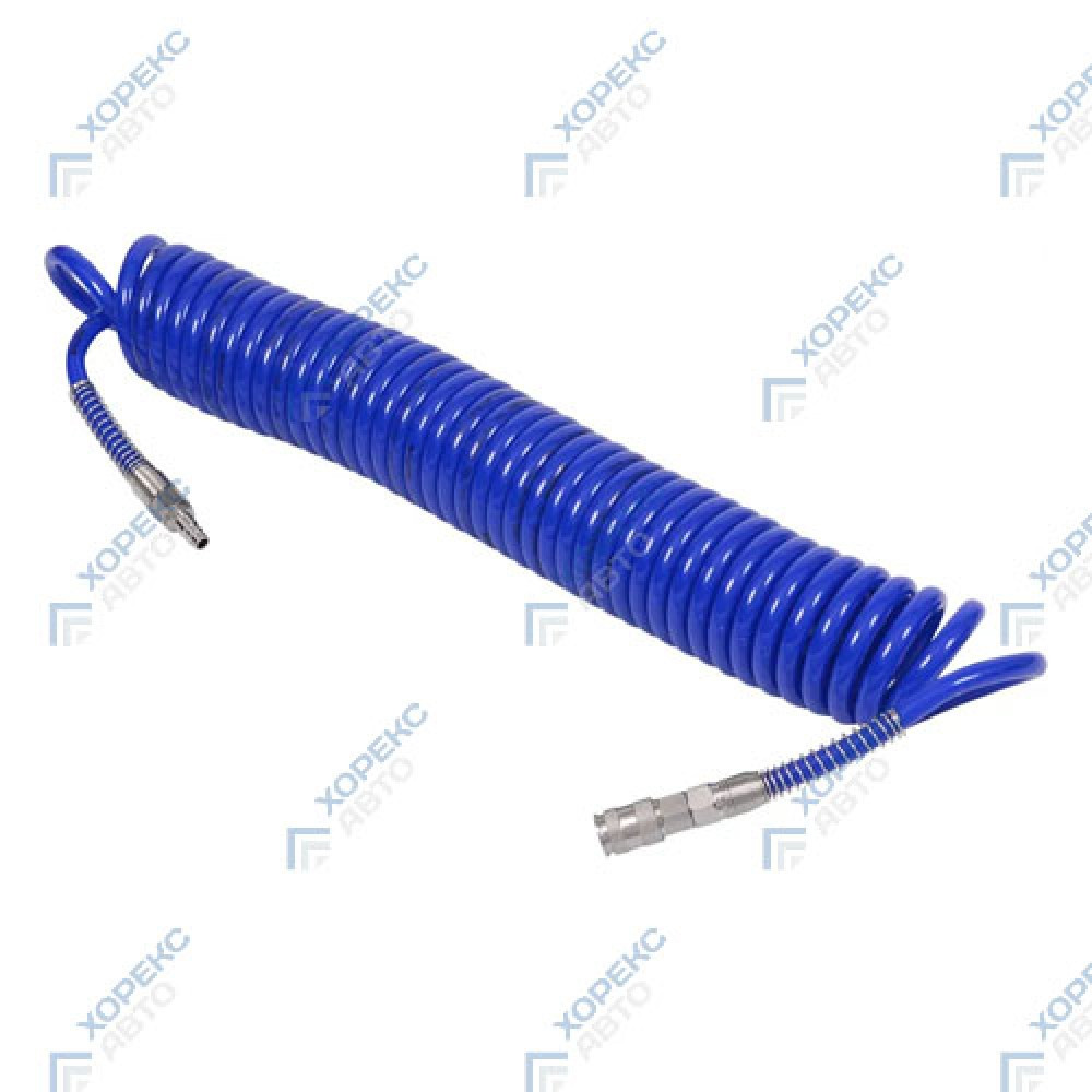 Шланг пневматический витой Гамматест EUC 12х8 мм 15 м blue