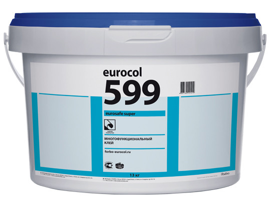 Клей для ПВХ и виниловых покрытий-Eurosafe Super Forbo 599-1 ведро