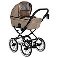 Коляска-люлька детская Pituso 1в1 Leticia Classic короб Grey +Кожа Grey Metalic/14d, фото 6