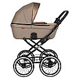 Коляска-люлька детская Pituso 1в1 Leticia Classic короб Grey +Кожа Grey Metalic/14d, фото 7