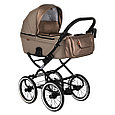 Коляска-люлька детская Pituso 1в1 Leticia Classic короб Grey +Кожа Grey Metalic/14d, фото 8