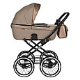 Коляска-люлька детская Pituso 1в1 Leticia Classic короб Grey +Кожа Grey Metalic/14d, фото 10