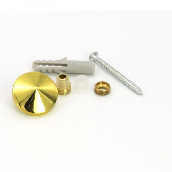 Крепление стекла и зеркала на отверстие Конус 21 мм КЗС1302-21 золото