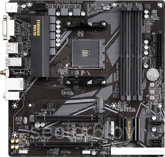 Материнская плата Gigabyte B550M DS3H AC (rev. 1.5/1.6)