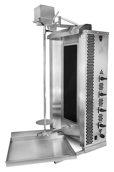 Гриль шаурма T-LUX SMU-4 (545х660х1065мм, 5.6кВт, 220/380В, 4 зоны нагрева, верхний привод)