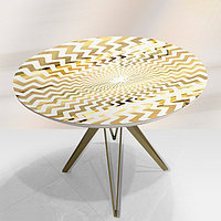 Дизайнерский обеденный стол Golden Style модель №6 круглый