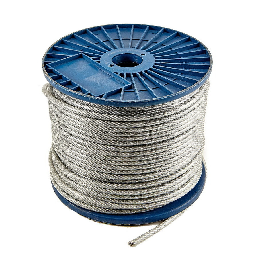 Трос стальной в ПВХ SWR М 4 PVC М 5 DIN 3055 (200 м.) - M11658