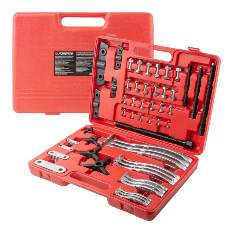 Набор съемников подшипников двух-трехзахватных A1 TOOLS RB105, 72пр (L.75мм,100мм,150мм,200мм) в кейсе