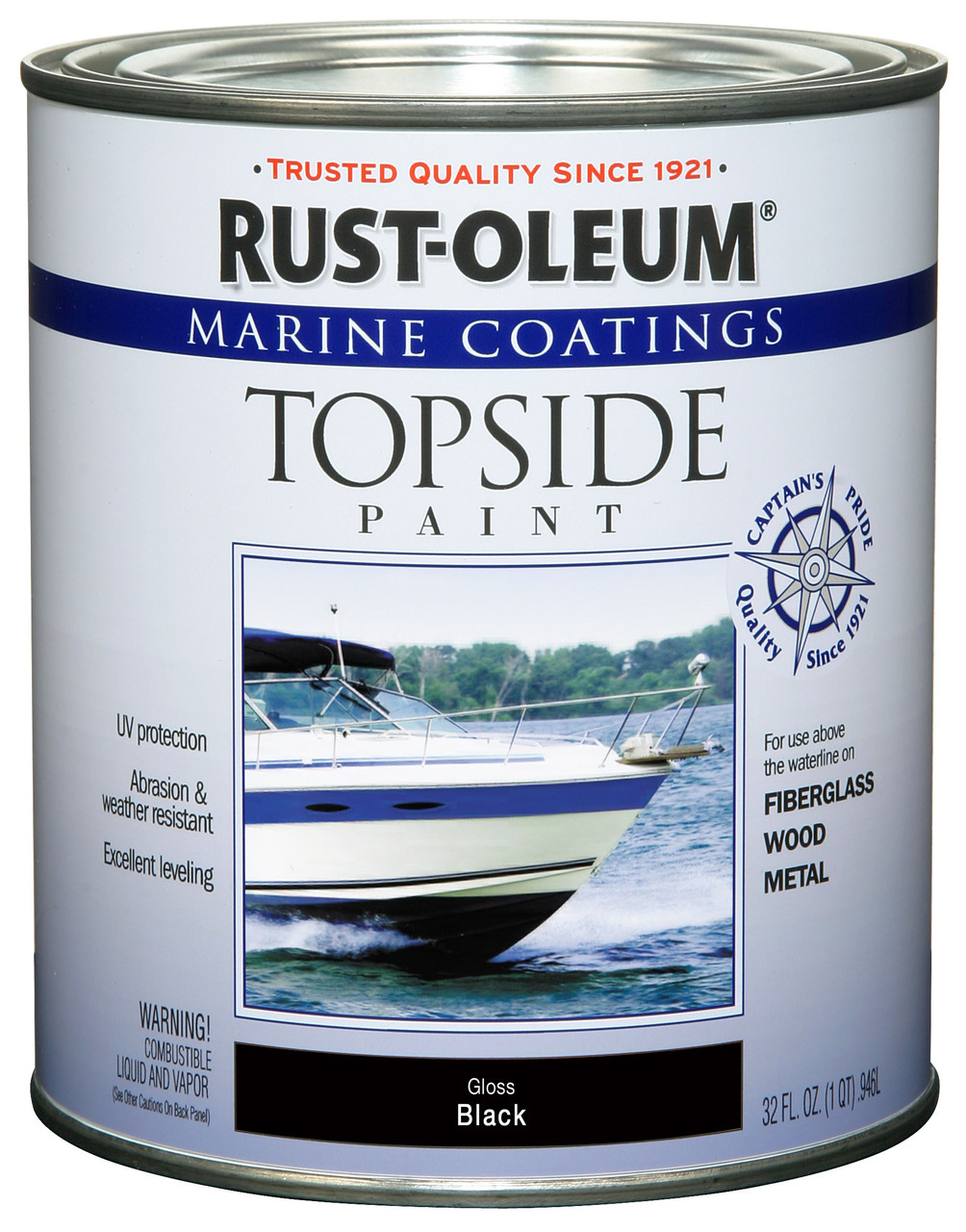 Краска для яхт и лодок Topside Paint (выше ватерлинии) Marine Coatings Topside Paint Чёрный, глянцевый - фото 1 - id-p34141781