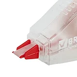 Корректирующая лента BRAUBERG 5мм х 6м корпус красный с механизмом перемотки, фото 5