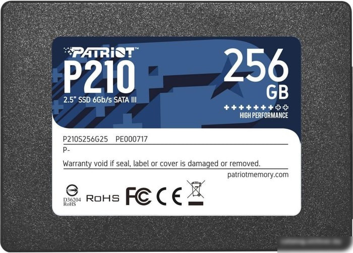 SSD Patriot P210 256GB P210S256G25, фото 1