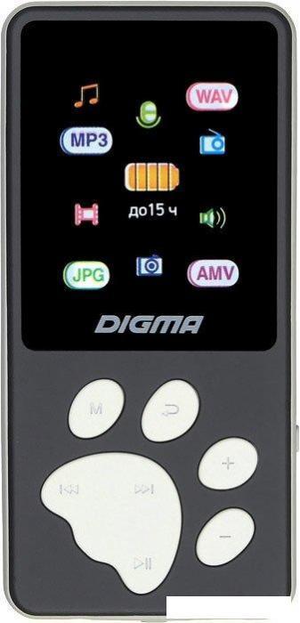 Плеер MP3 Digma S4 8GB (черный/серый)
