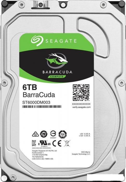 Жесткий диск Seagate BarraCuda 6TB ST6000DM003