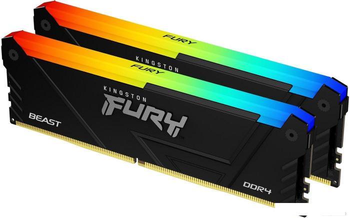 Оперативная память Kingston FURY Beast RGB 2x8ГБ DDR4 3733 МГц KF437C19BB2AK2/16