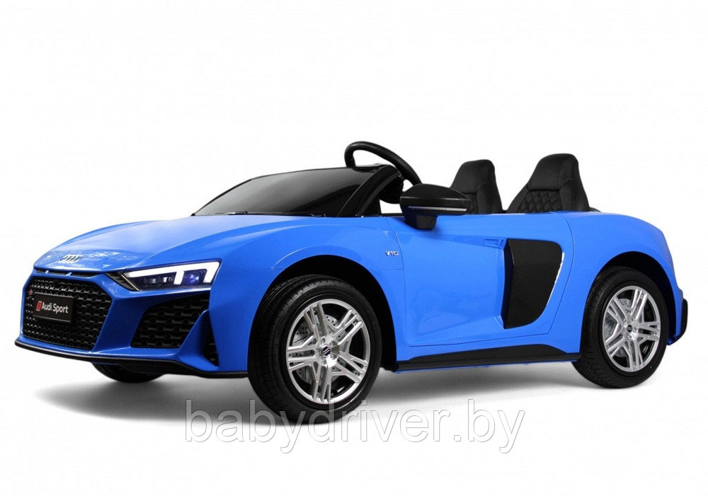 Детский электромобиль RiverToys Audi R8 M333MM (синий) Лицензионная модель Двухместный До 100 кг. Скорость до