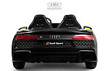 Детский электромобиль RiverToys Audi R8 M333MM (чёрный) Лицензионная модель Двухместный До 100 кг. Скорость до, фото 2