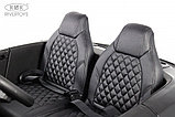 Детский электромобиль RiverToys Audi R8 M333MM (чёрный) Лицензионная модель Двухместный До 100 кг. Скорость до, фото 3