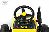 Детский электромобиль RiverToys K111KK (желтый) Трактор, фото 2