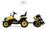 Детский электромобиль RiverToys K111KK (желтый) Трактор, фото 3