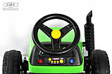 Детский электромобиль RiverToys K111KK (зелёный) Трактор, фото 6