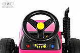 Детский электромобиль RiverToys K111KK (розовый) Трактор, фото 3