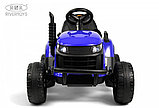 Детский электромобиль RiverToys K111KK (синий) Трактор, фото 2