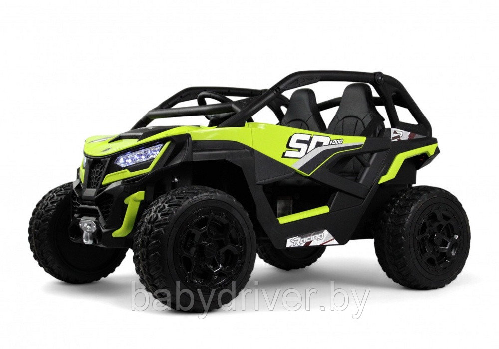 Детский электромобиль RiverToys C555CC (зелёный) Buggy Двухместный Полноприводный