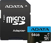 Карта памяти ADATA Premier AUSDX64GUICL10A1-RA1 microSDXC 64GB (с адаптером)