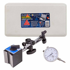 Sigmatool-01729 SIGMATOOL Индикатор часового типа с магнитной стойкой (0-10мм, погрешность-0,01мм), в