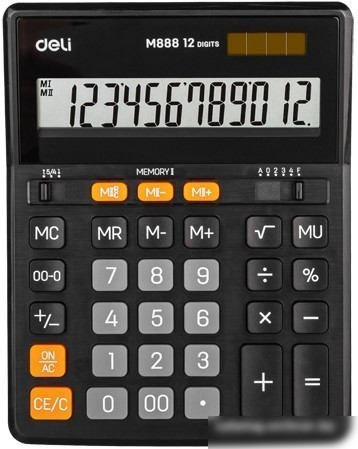 Калькулятор Deli М888 (черный)