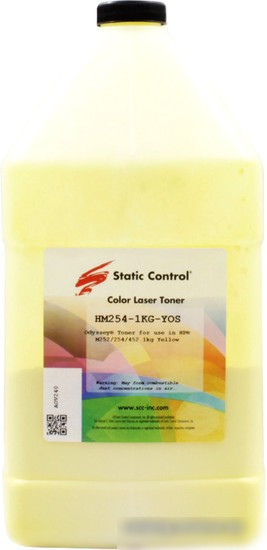 Тонер Static Control Универсальный для HP CLJ Pro M254 (Odyssey) (желтый) 1 кг