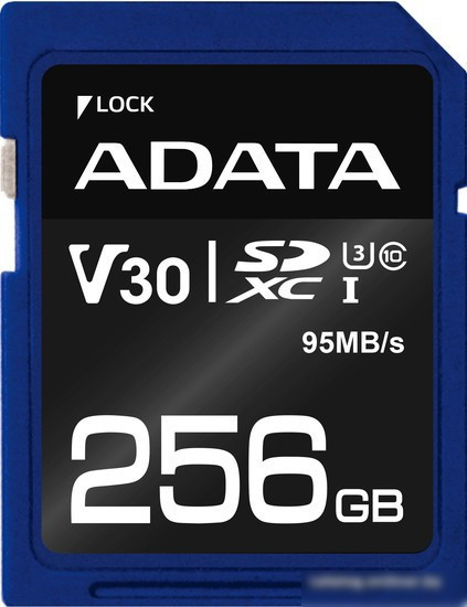 Карта памяти A-Data Premier Pro ASDX256GUI3V30S-R SDXC 256GB