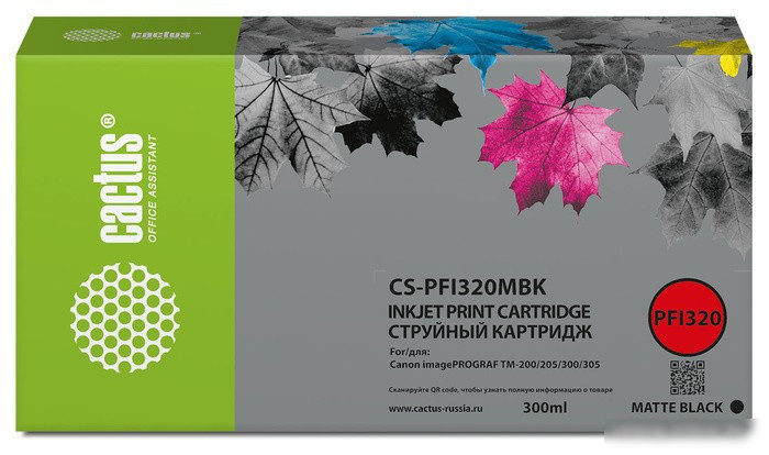 Картридж CACTUS CS-PFI320MBK (аналог Canon PFI320MBK)