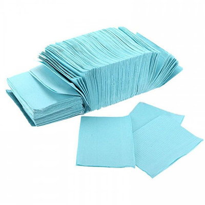 Салфетки бумажные непромокаемые 33х45см (100 шт., цвет - голубой)