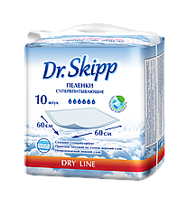 Пеленки гигиенические впитывающие Dr.Skipp Dry line, 60х60 см. (10 шт.)