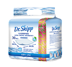 Пеленки гигиенические впитывающие Dr.Skipp Soft Line 60х40 см, 30 шт.