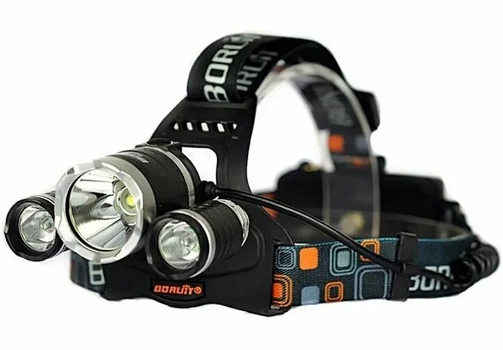 Налобный аккумуляторный светодиодный фонарь RJ-3000 4 режима