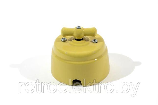 Выключатель керамический Арбат 1-клавишный проходной Песочный, Interior Electric, фото 2