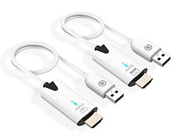 Удлинитель сигнала HDMI по Wi-Fi до 30 метров, активный, FullHD 1080p, комплект, белый 556939