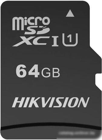Карта памяти Hikvision microSDHC HS-TF-C1(STD)/64G/Adapter 64GB (с адаптером)