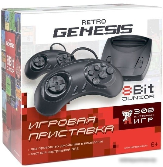 Игровая приставка Retro Genesis 8 Bit Junior (300 игр)