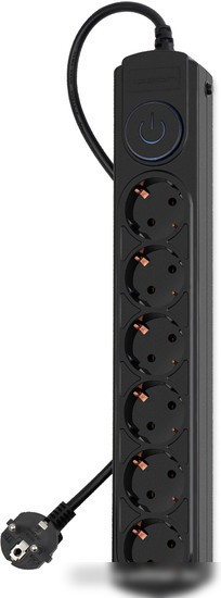 Сетевой фильтр IPPON BK-6-EU-3-10-B (3м, 6 розеток, черный)
