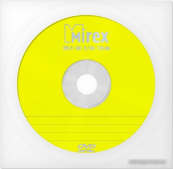 DVD-R диск Mirex 4.7Gb 16x Mirex в бумажном конверте с окном