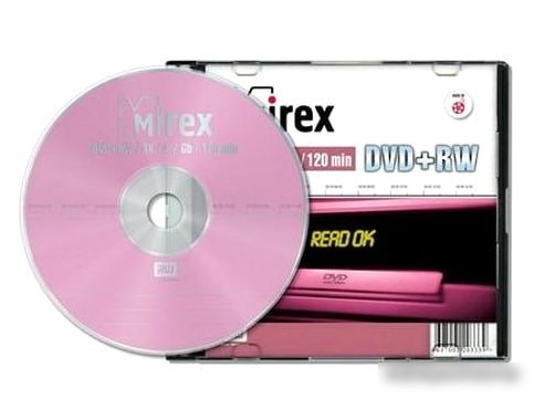 DVD+RW диск Mirex 4.7Gb 4x Mirex slim UL130022A4S