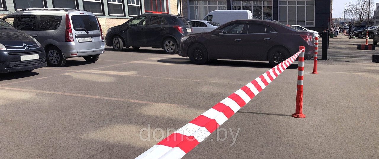 Лента оградительная "Стандарт" 250 п.м., 75 мм (Бело-красный) 50мкм